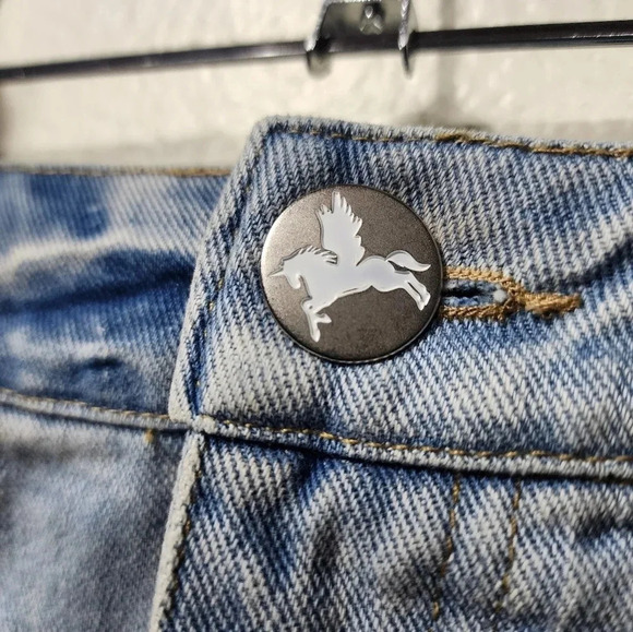 Aviva on Earth Women's Distressed Jean Short Sz 28 Festival Beach Summer - Picture 7 of 9